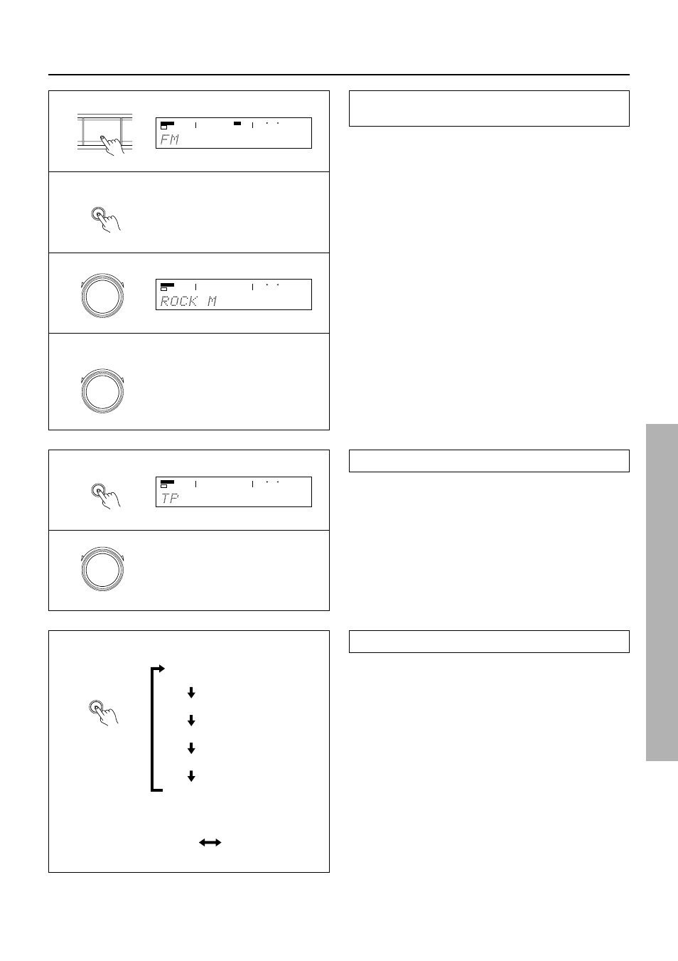 47 receiving rds broadcasts (european models only), Displaying radio text (rt), Searching for traffic information (tp scan) | Onkyo TX-DS777 User Manual | Page 47 / 64