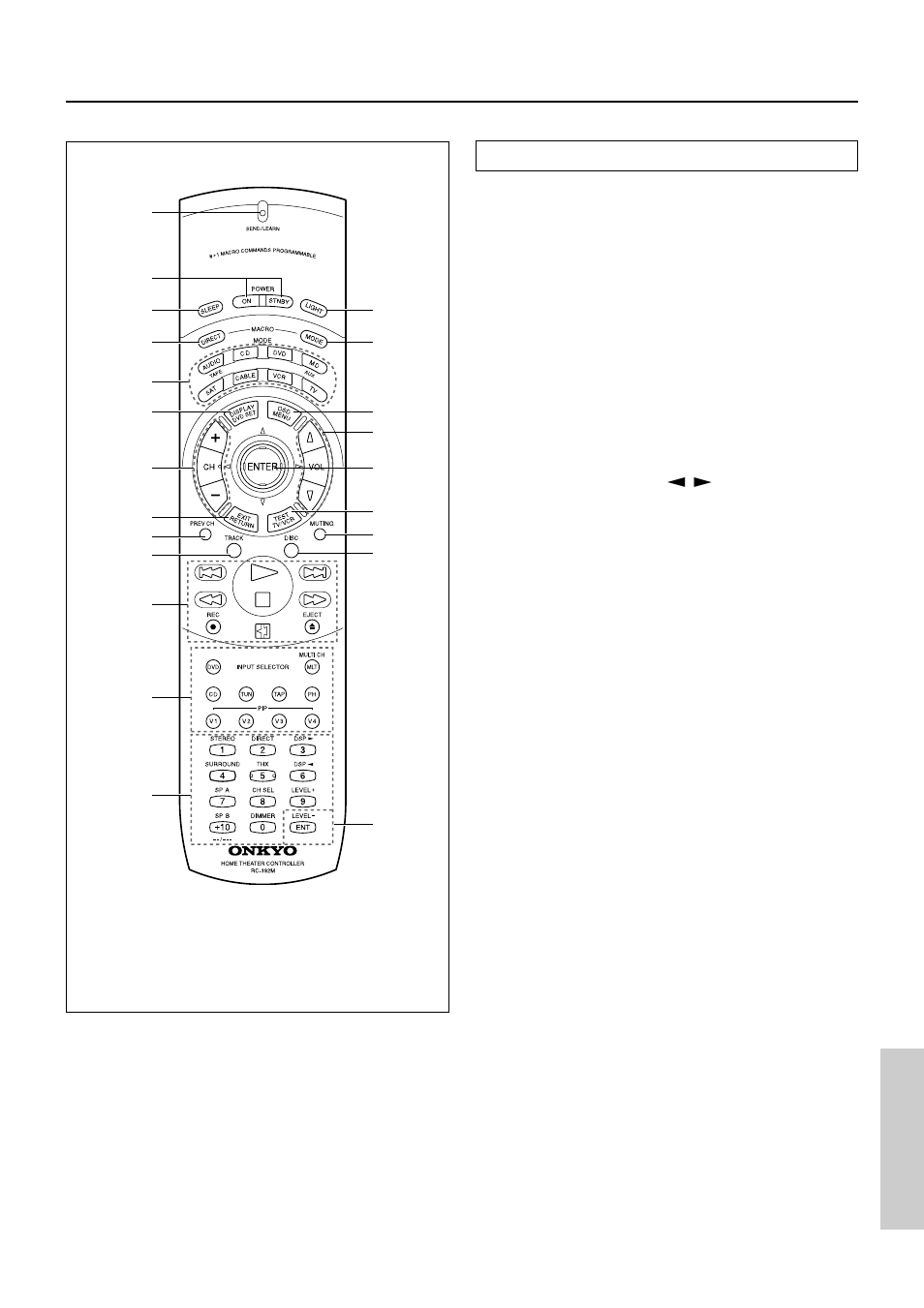 63 control positions and names | Onkyo TX-DS777 User Manual | Page 63 / 64