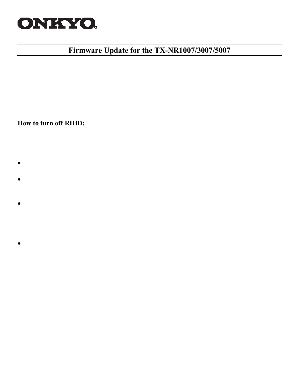 Onkyo TXNR3007 User Manual | 7 pages