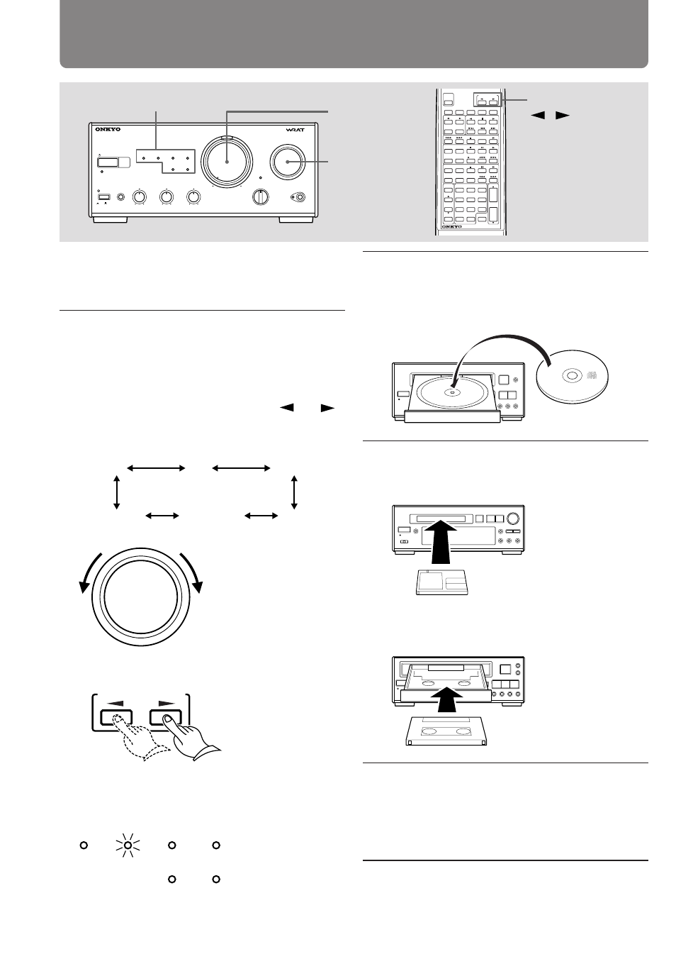 Recording, Prepare the playing source, Prepare the recording component | The indicators light in the following order, Input selector, E.g. 1 insert an md into the md recorder, Cd md tuner line-2 line-1/dvd tape | Onkyo pmn User Manual | Page 22 / 28