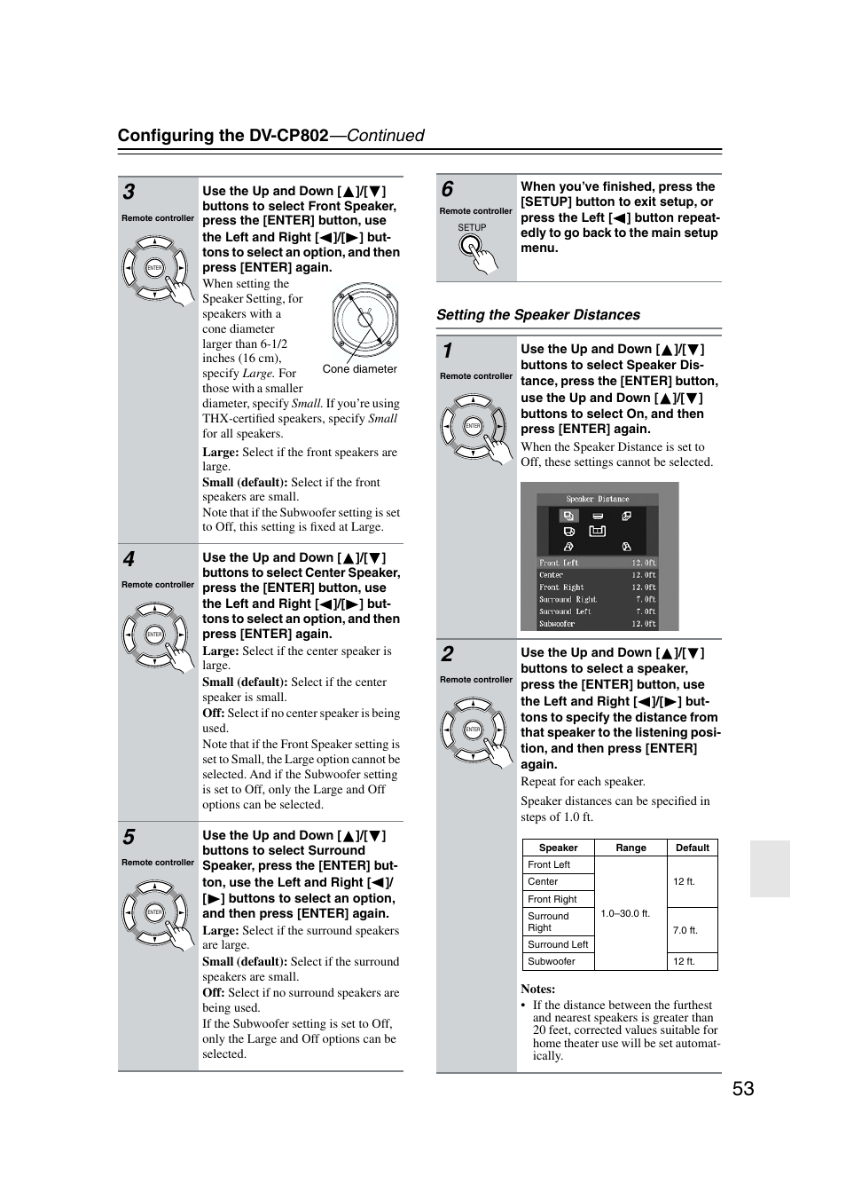 Conﬁguring the dv-cp802 —continued | Onkyo DV-CP802 User Manual | Page 53 / 69