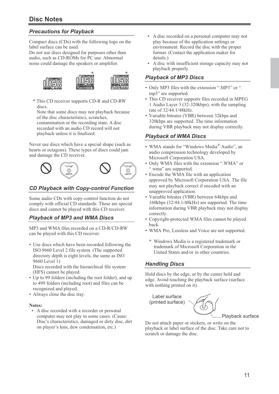 Onkyo CR-445 User Manual | Page 11 / 44