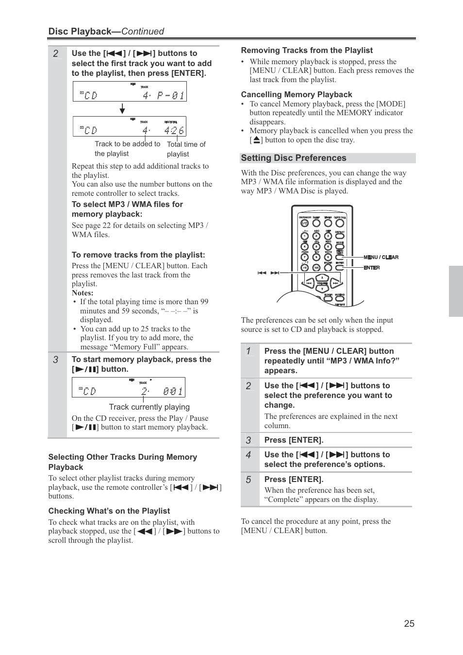 Onkyo CR-445 User Manual | Page 25 / 44