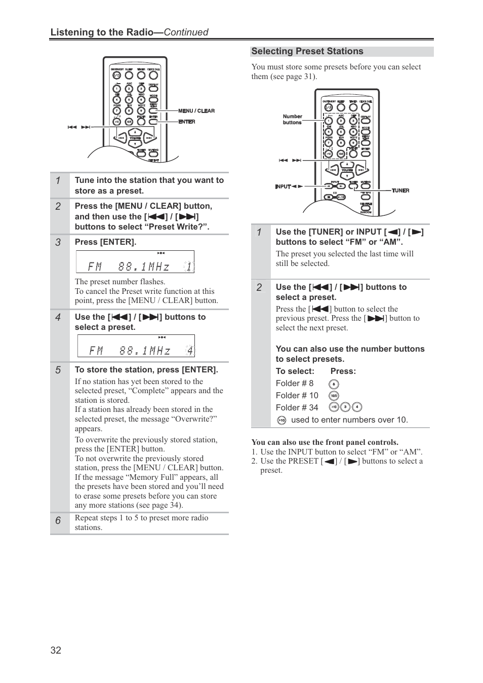 Onkyo CR-445 User Manual | Page 32 / 44