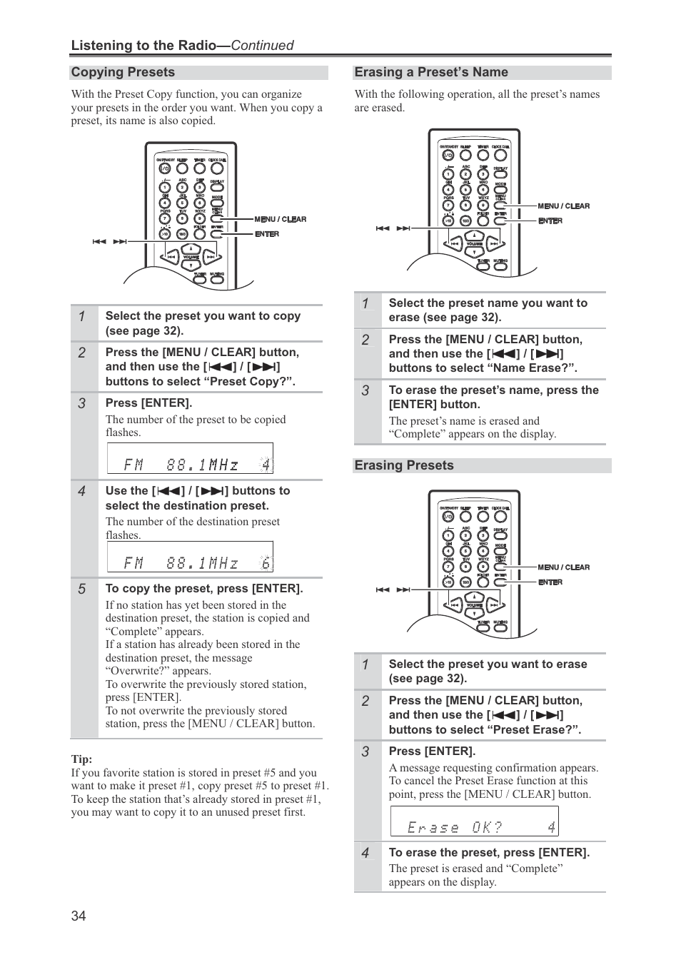 Onkyo CR-445 User Manual | Page 34 / 44