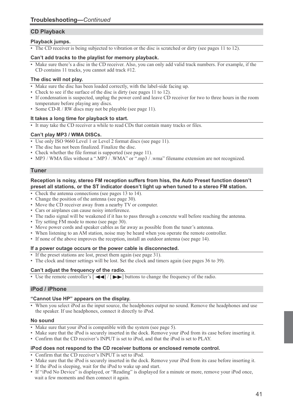 Onkyo CR-445 User Manual | Page 41 / 44