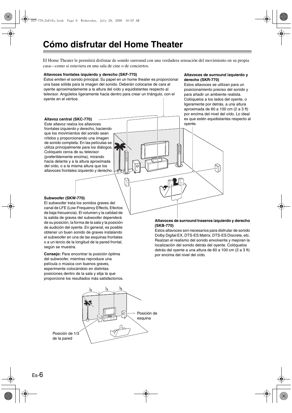 Cómo disfrutar del home theater | Onkyo SKS-HT870 User Manual | Page 32 / 43