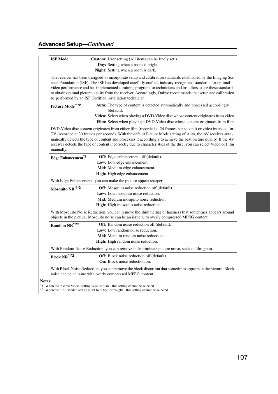 Advanced setup —continued | Onkyo TX-NR5007 User Manual | Page 107 / 164
