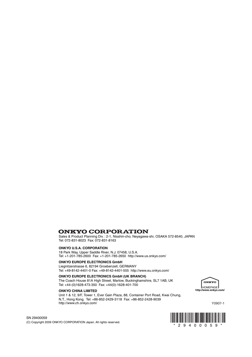 Onkyo TX-NR5007 User Manual | Page 164 / 164