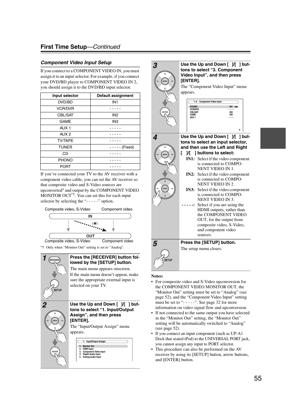 First time setup —continued | Onkyo TX-NR5007 User Manual | Page 55 / 164