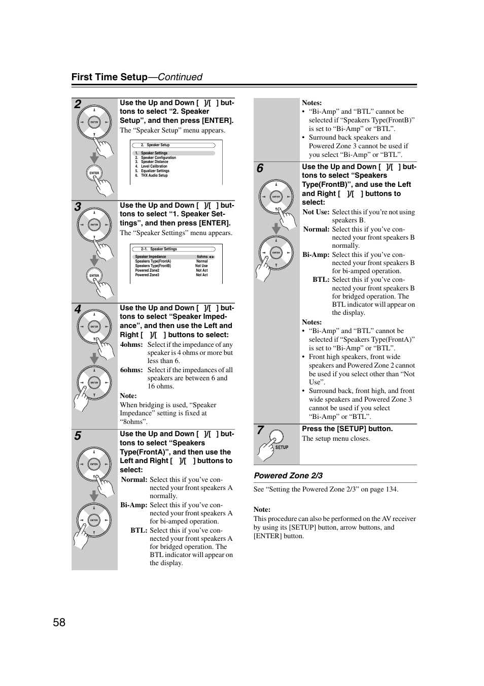 First time setup —continued | Onkyo TX-NR5007 User Manual | Page 58 / 164