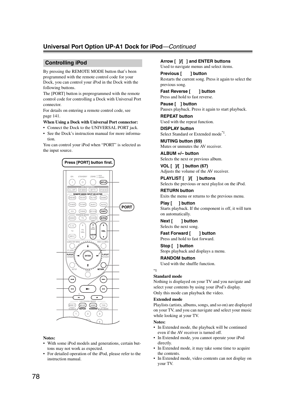 Controlling ipod | Onkyo TX-NR5007 User Manual | Page 78 / 164