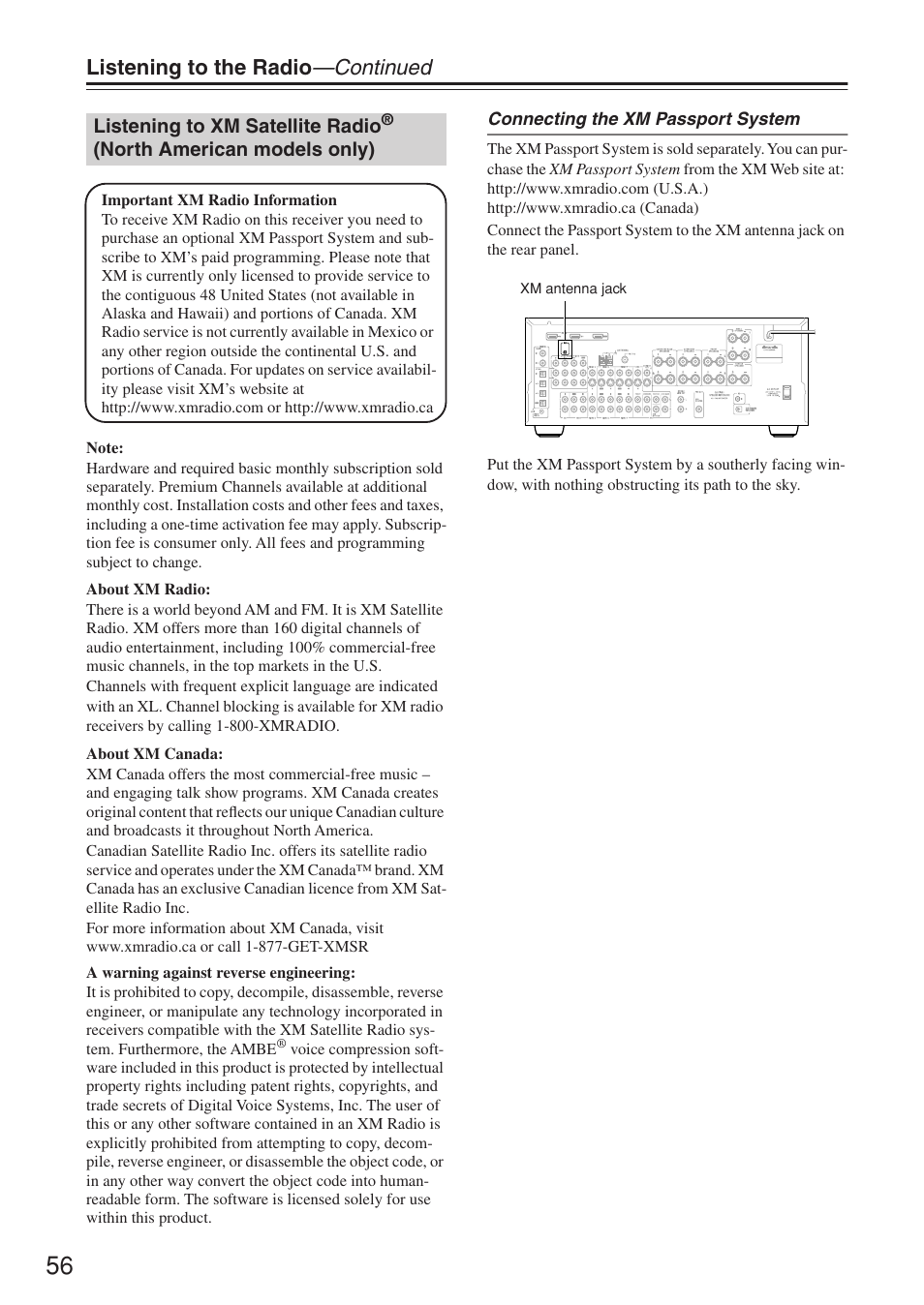 Listening to the radio —continued | Onkyo TX-SR674/674E User Manual | Page 56 / 92
