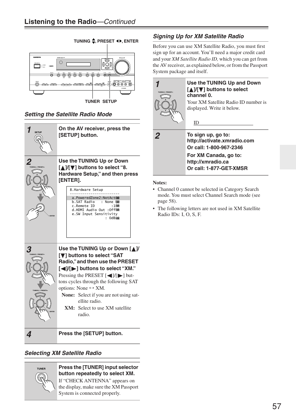 Listening to the radio —continued | Onkyo TX-SR674/674E User Manual | Page 57 / 92