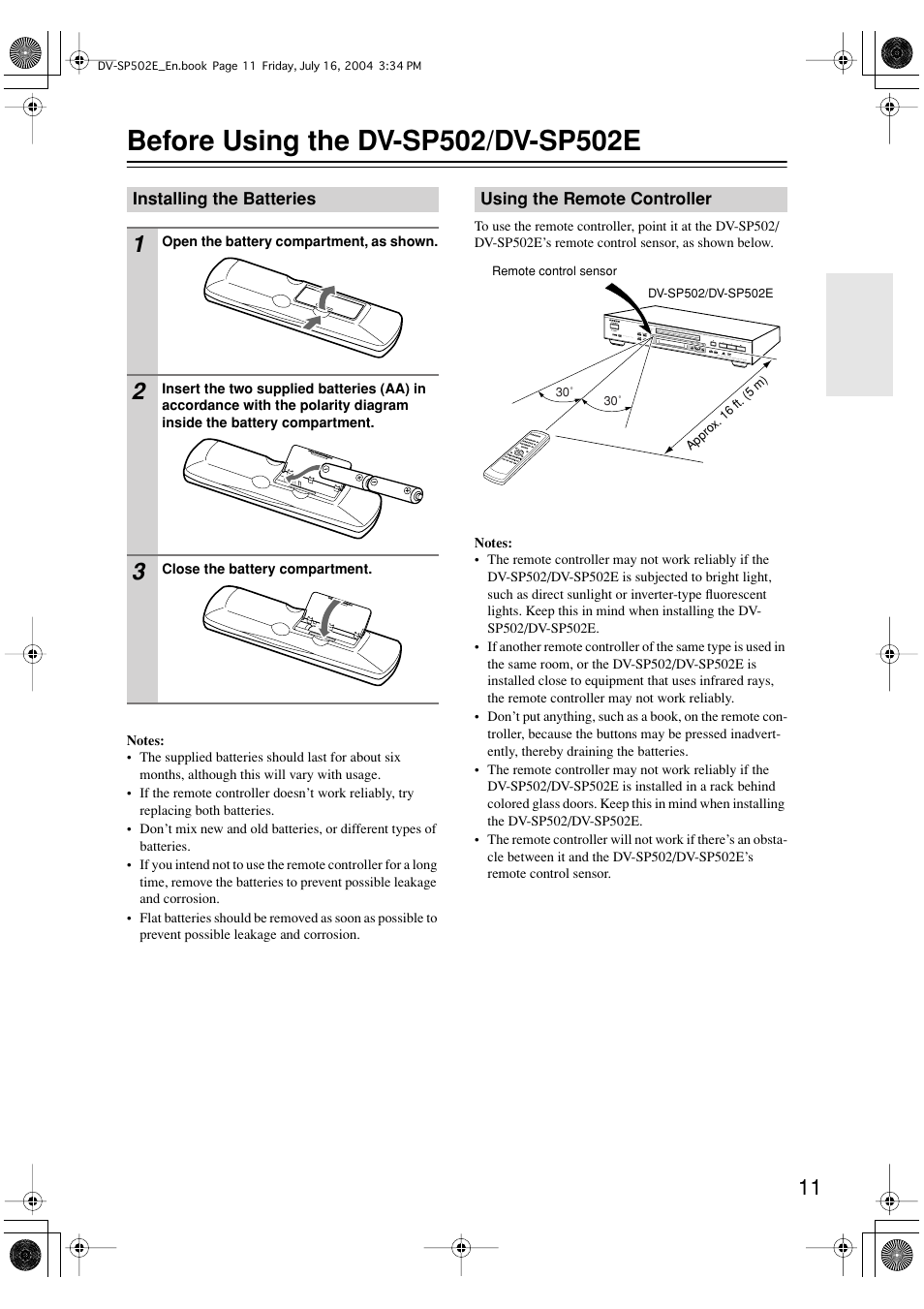 Onkyo DV-SP502 User Manual | Page 11 / 68