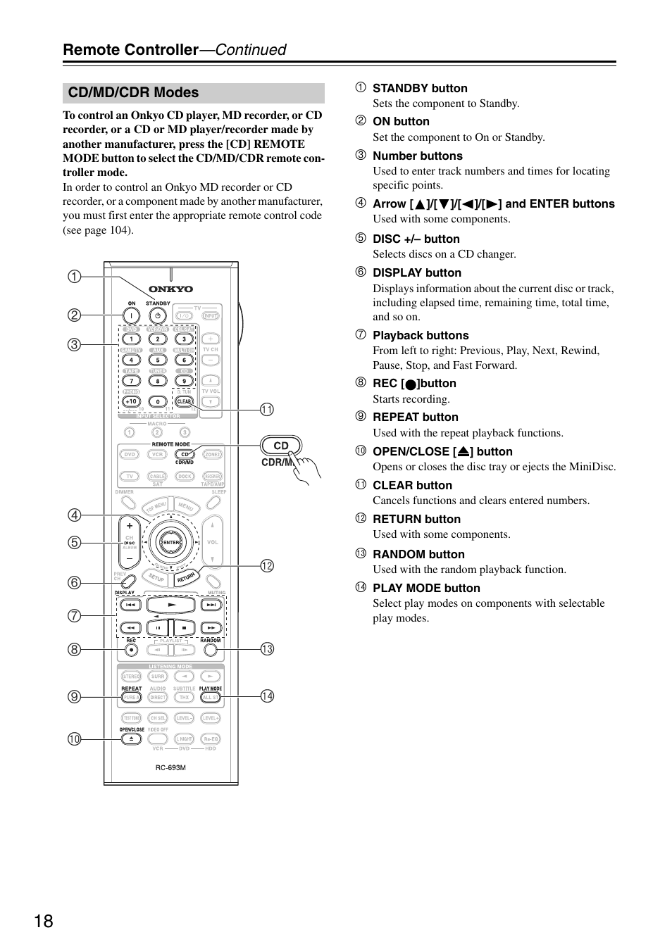 Onkyo TX-SA705 User Manual | Page 18 / 116