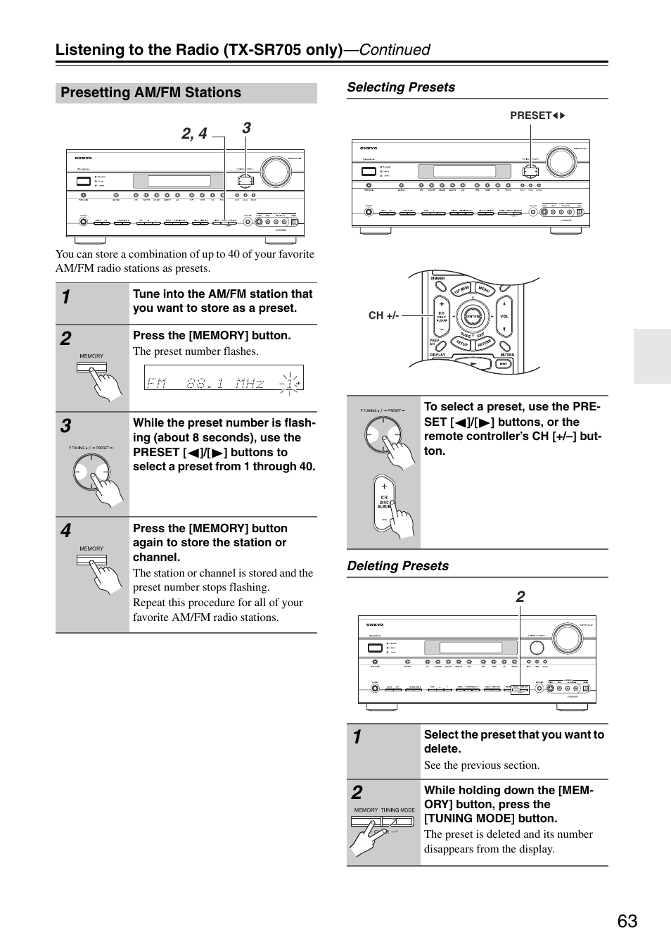 Onkyo TX-SA705 User Manual | Page 63 / 116