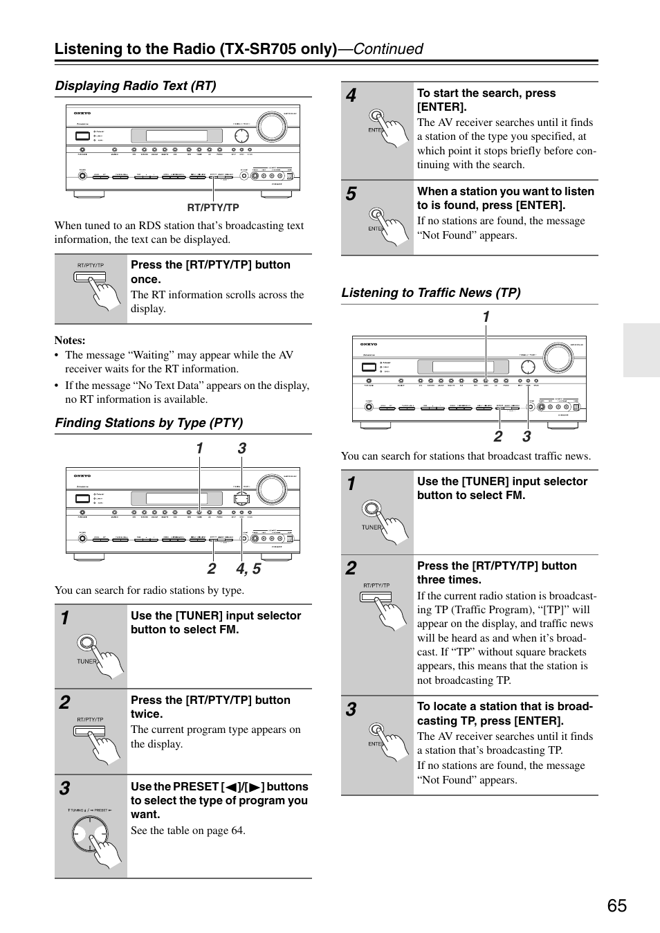 Onkyo TX-SA705 User Manual | Page 65 / 116