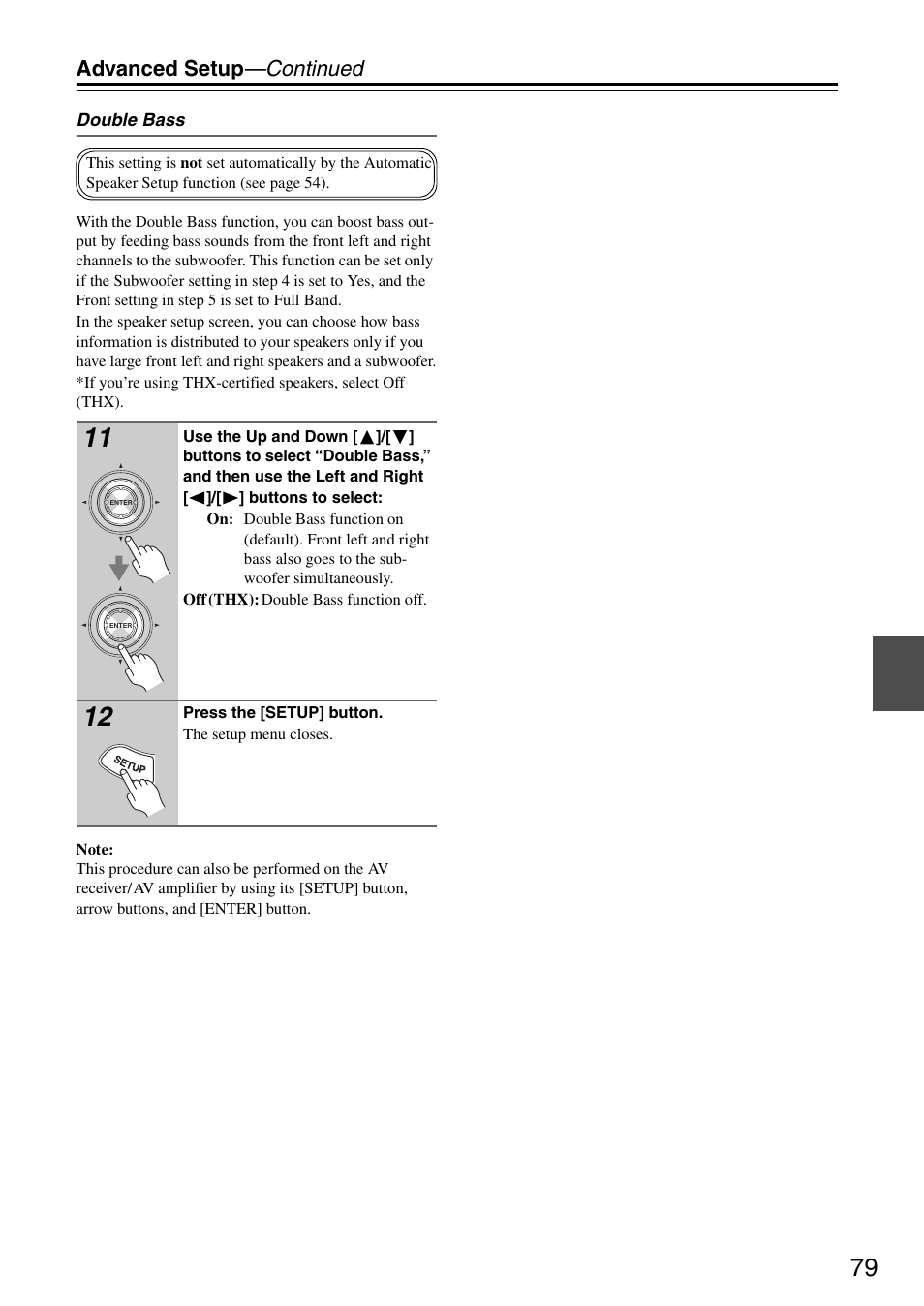 Advanced setup —continued | Onkyo TX-SA705 User Manual | Page 79 / 116
