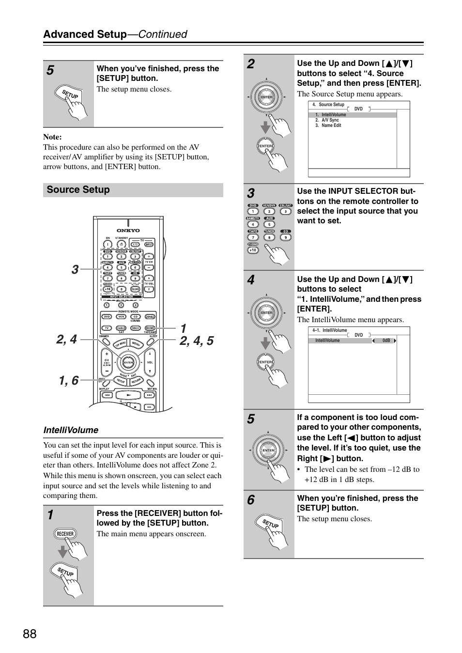 Advanced setup —continued | Onkyo TX-SA705 User Manual | Page 88 / 116