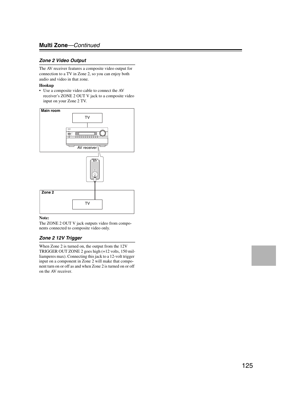 Multi zone —continued | Onkyo TX-NR1007 User Manual | Page 125 / 156