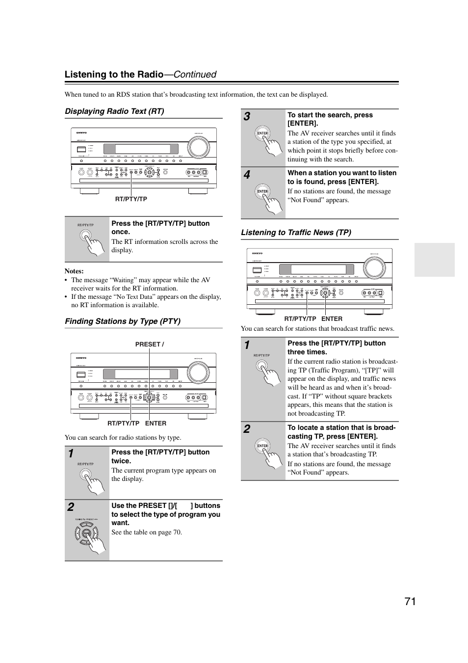 Onkyo TX-NR1007 User Manual | Page 71 / 156