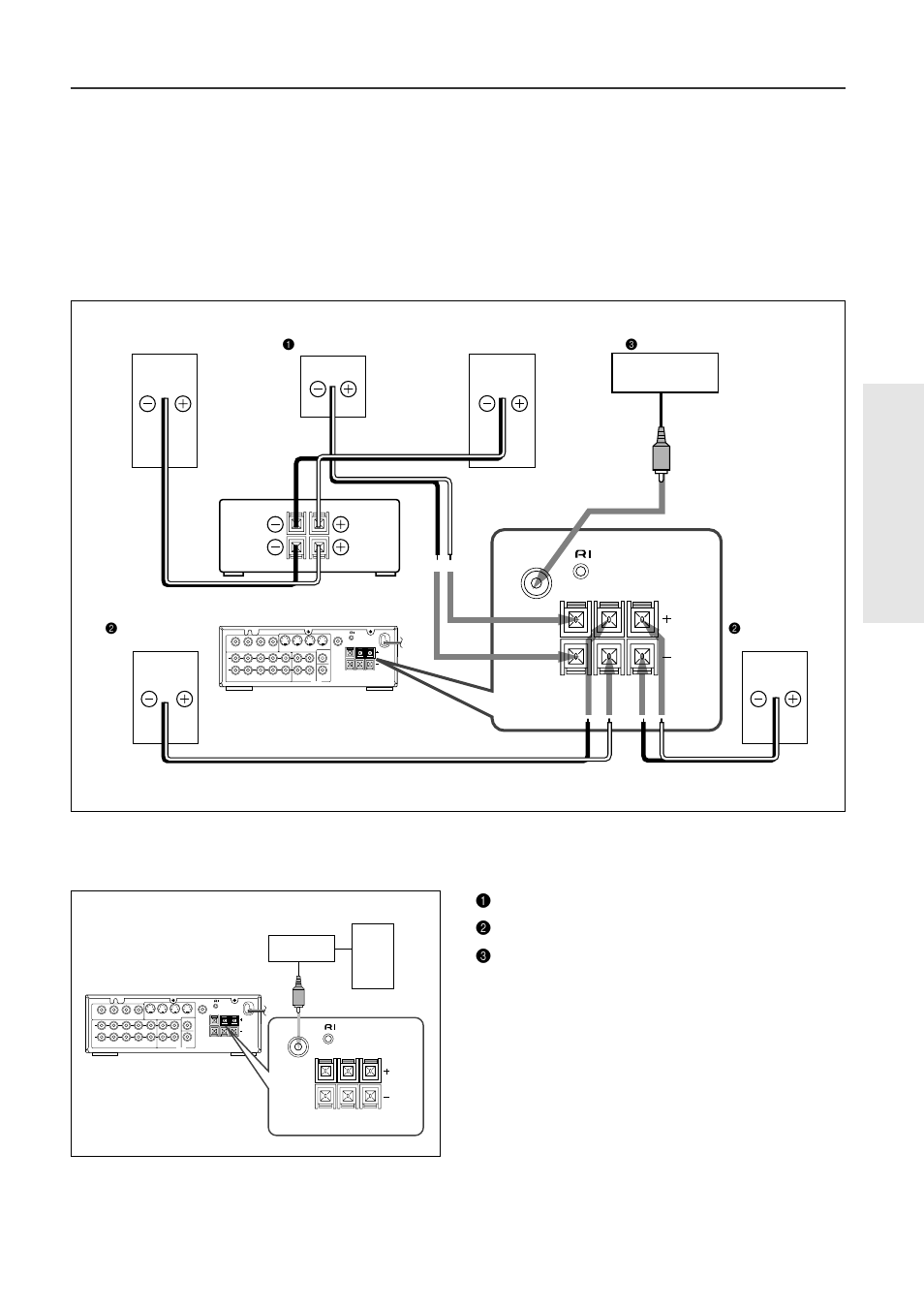 Speaker placement and connection, Ed-205 amplifier subwoofer | Onkyo ED-205 User Manual | Page 9 / 20