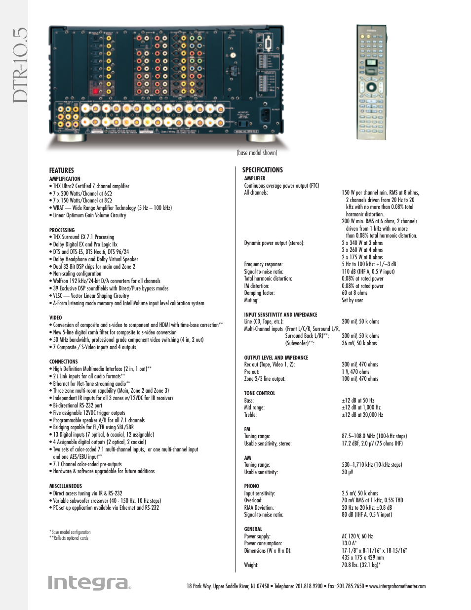 Dtr-10.5, Dt r -10.5 | Onkyo DTR-10.5 User Manual | Page 6 / 6