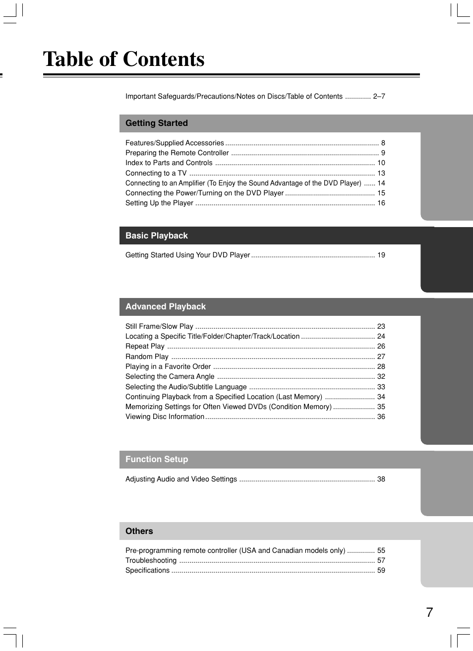 Onkyo DV-L5X User Manual | Page 7 / 60