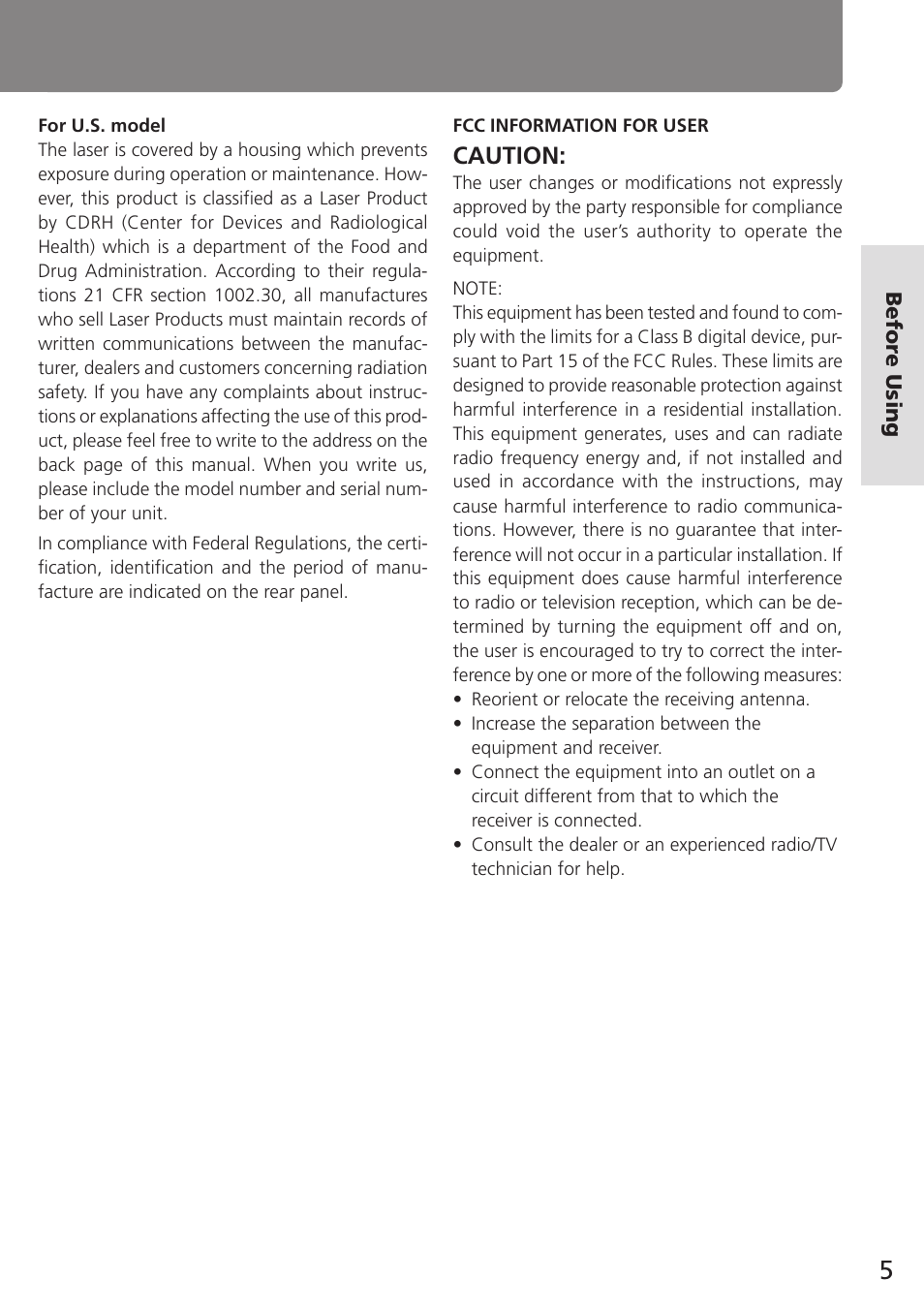 Onkyo C-707CHX User Manual | Page 5 / 28