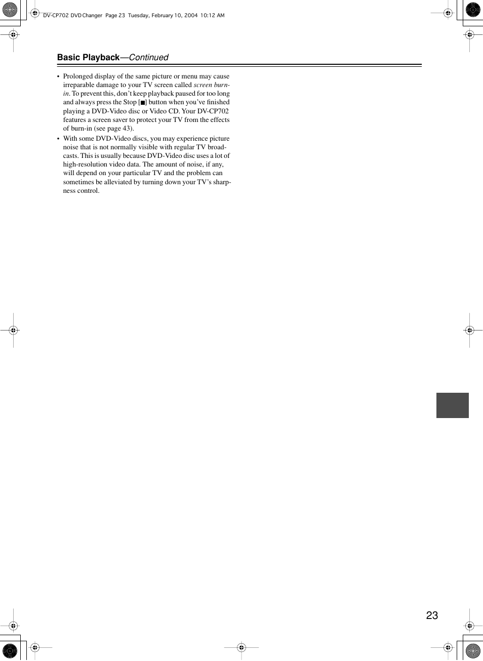 Onkyo DV-CP702 User Manual | Page 23 / 48