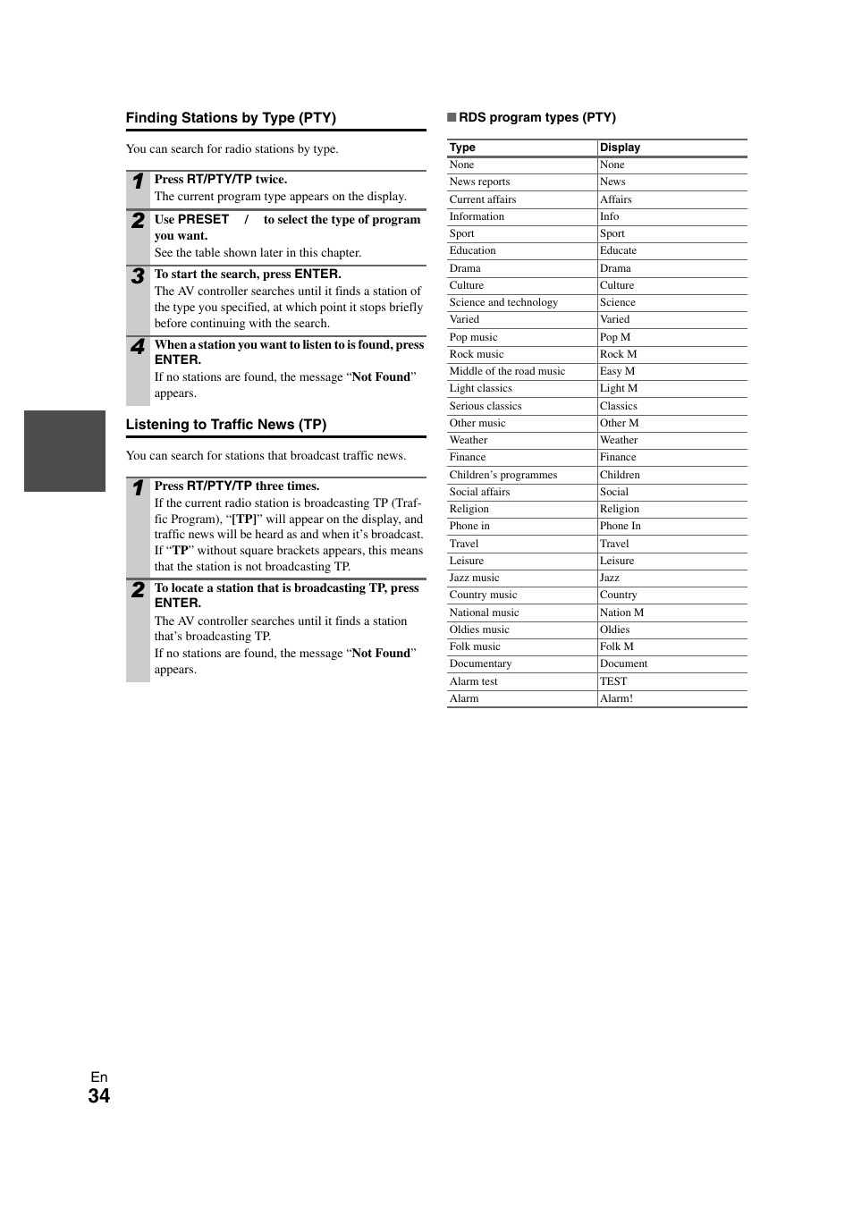 To 34 | Onkyo PR-SC5508 User Manual | Page 34 / 108