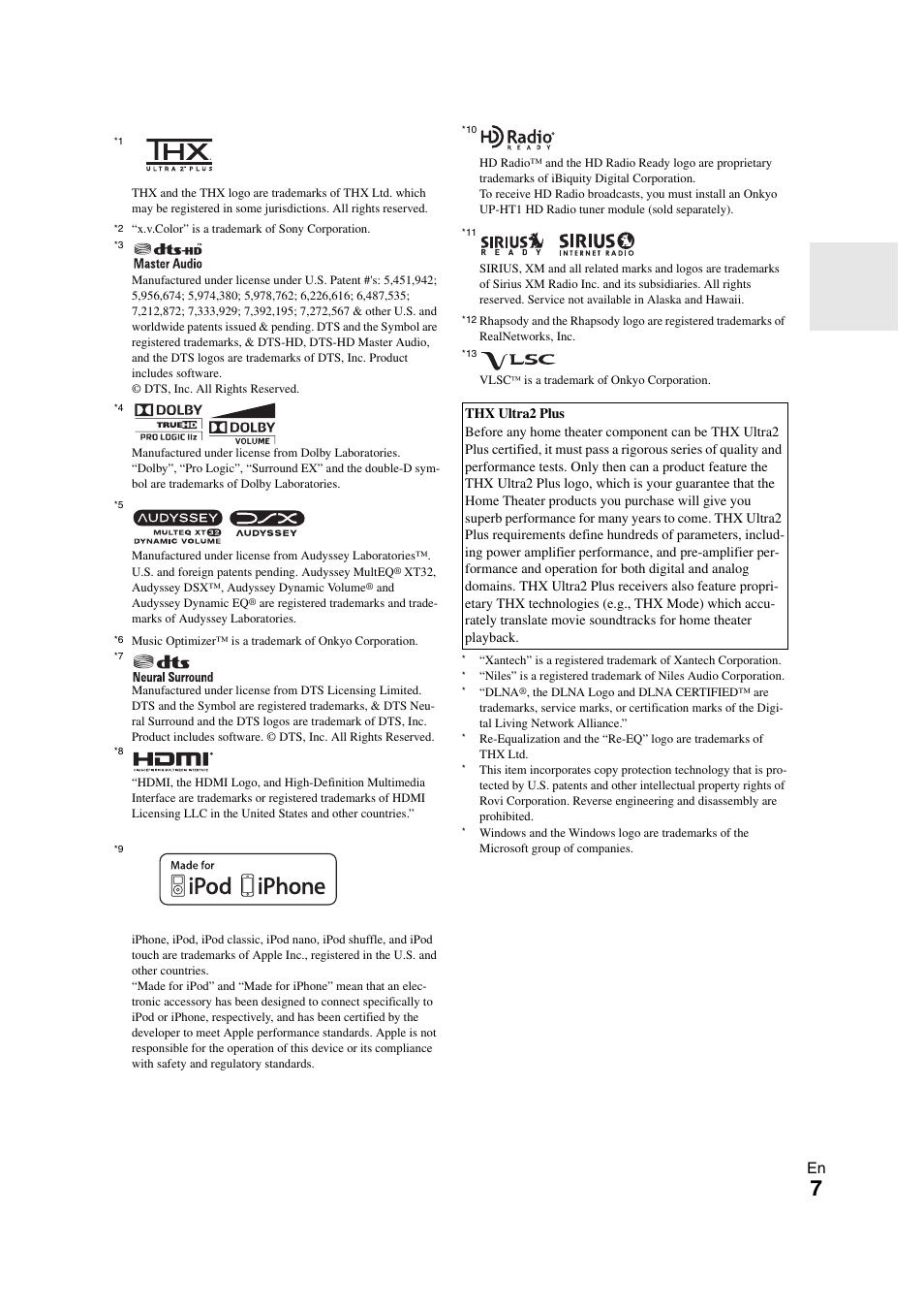Onkyo PR-SC5508 User Manual | Page 7 / 108