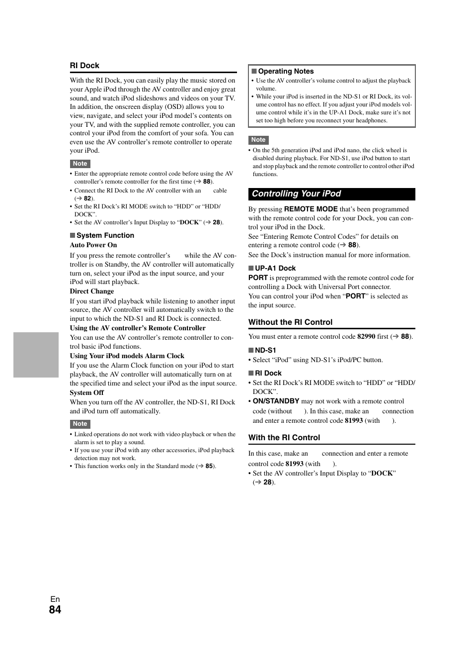 Controlling your ipod | Onkyo PR-SC5508 User Manual | Page 84 / 108