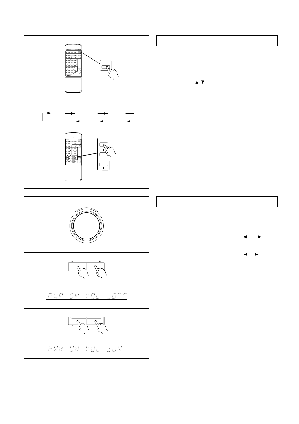 Selecting a sound source, Press multi ch input button on the remote contr, Press the ch sel button to select the desired s | Use the level ¹/† button to change the volume l, Use the volume control to set the desired level, Press the parameter selector ã or ® button 2. r, Press the parameter controller ã or ® button to | Onkyo TX-DS484 User Manual | Page 18 / 32