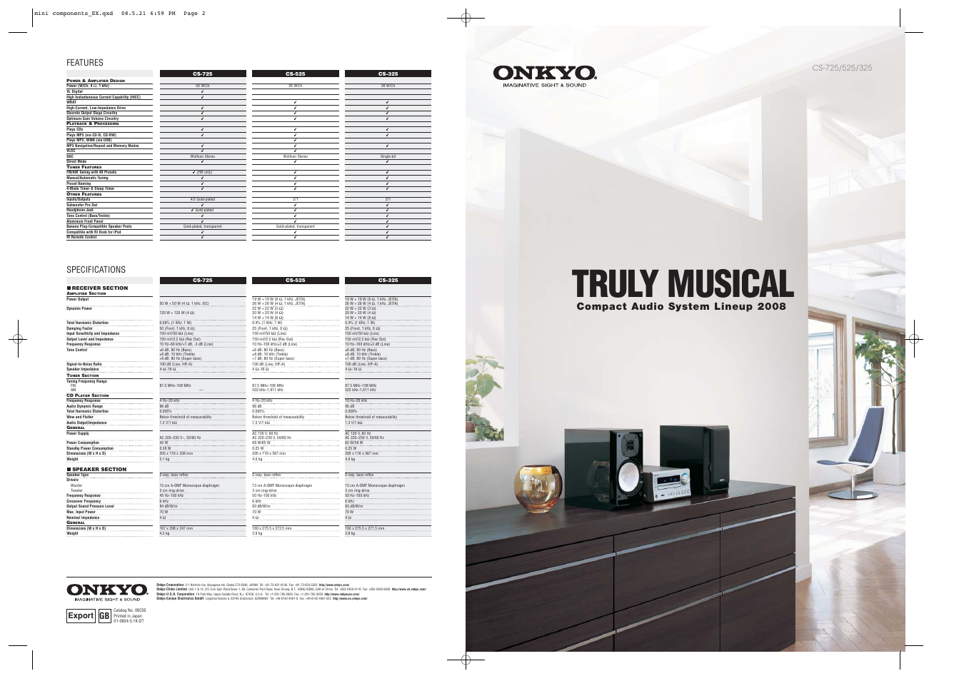 Onkyo CS-525 User Manual | 4 pages