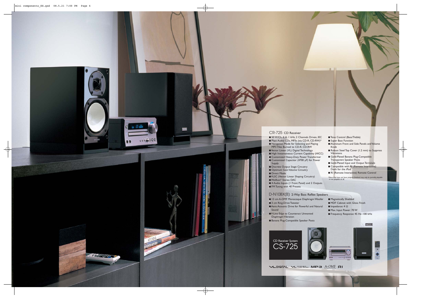 Cs-725 | Onkyo CS-525 User Manual | Page 3 / 4