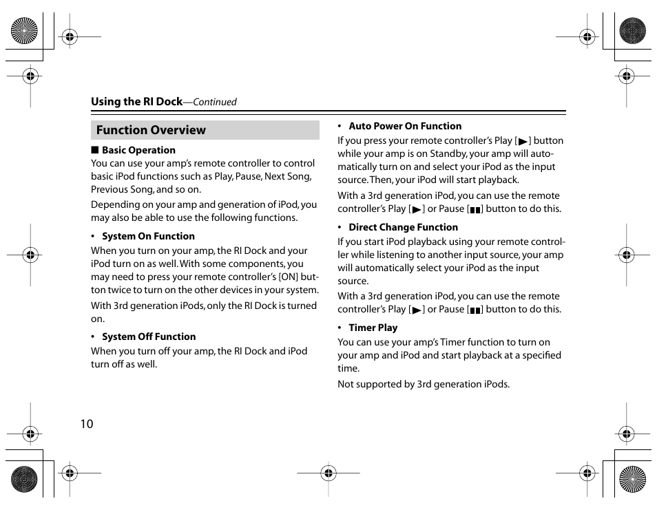 Function overview | Onkyo DS-A1 User Manual | Page 10 / 18