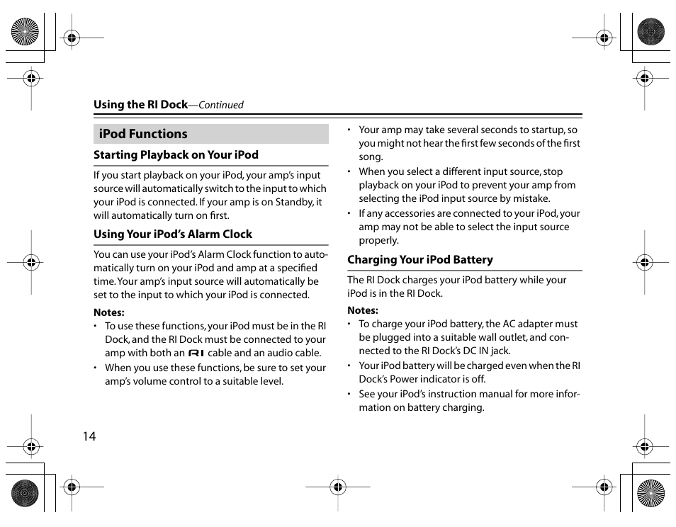 Ipod functions | Onkyo DS-A1 User Manual | Page 14 / 18