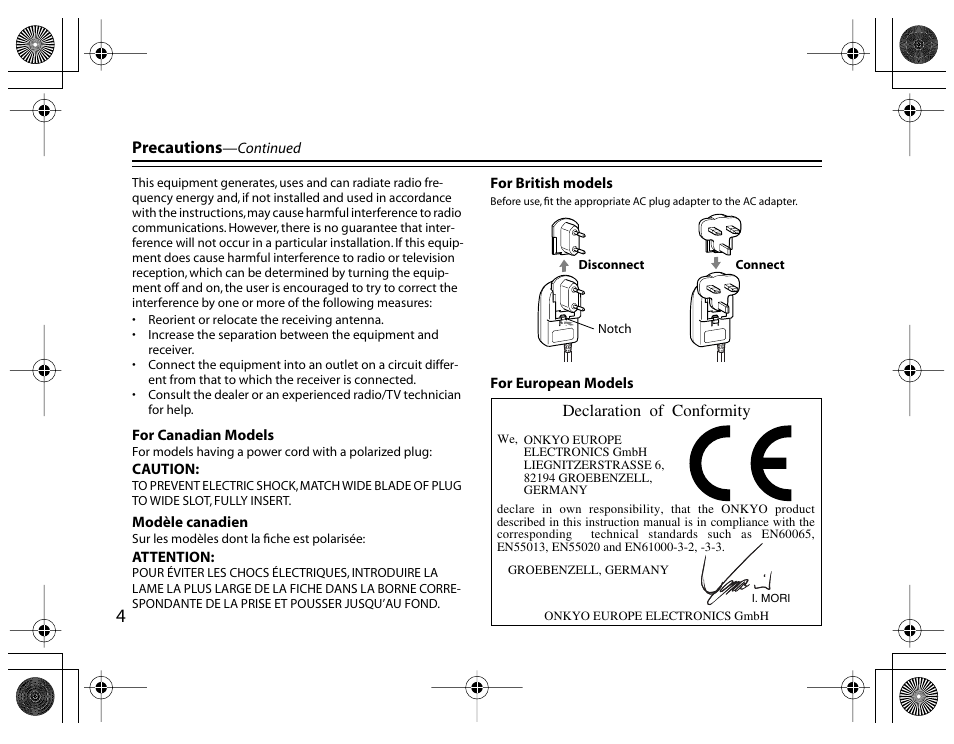 Onkyo DS-A1 User Manual | Page 4 / 18
