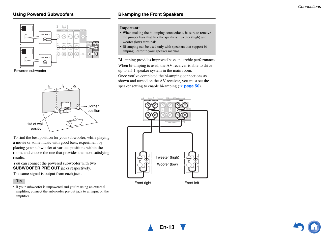 En-13, Line input | Onkyo AV RECEIVER HT-RC460 User Manual | Page 13 / 140