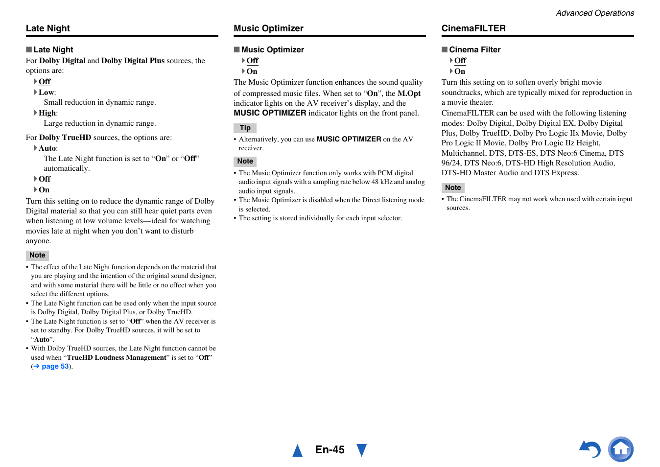 En-45 | Onkyo AV RECEIVER HT-RC460 User Manual | Page 45 / 140