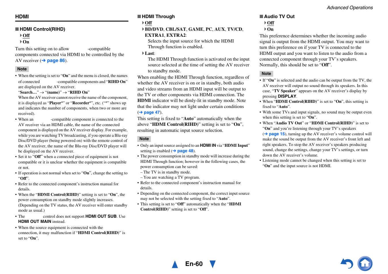 En-60 | Onkyo AV RECEIVER HT-RC460 User Manual | Page 60 / 140