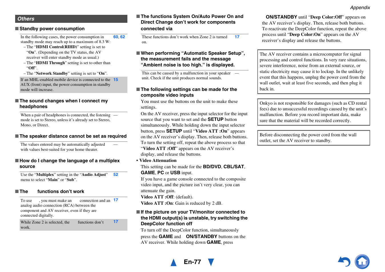 En-77 | Onkyo AV RECEIVER HT-RC460 User Manual | Page 77 / 140