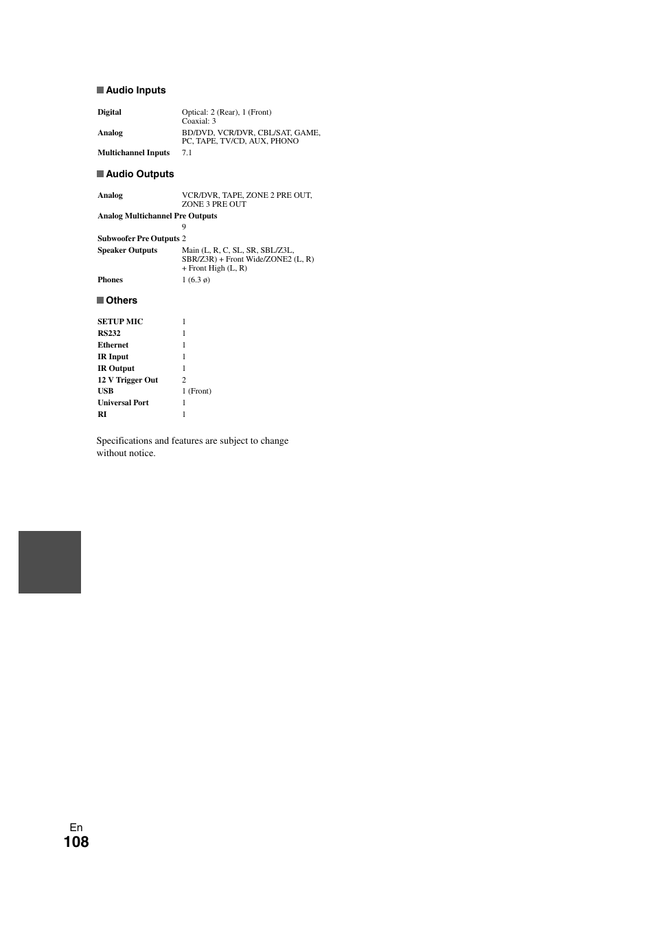 Onkyo TX-NR3008 User Manual | Page 108 / 116