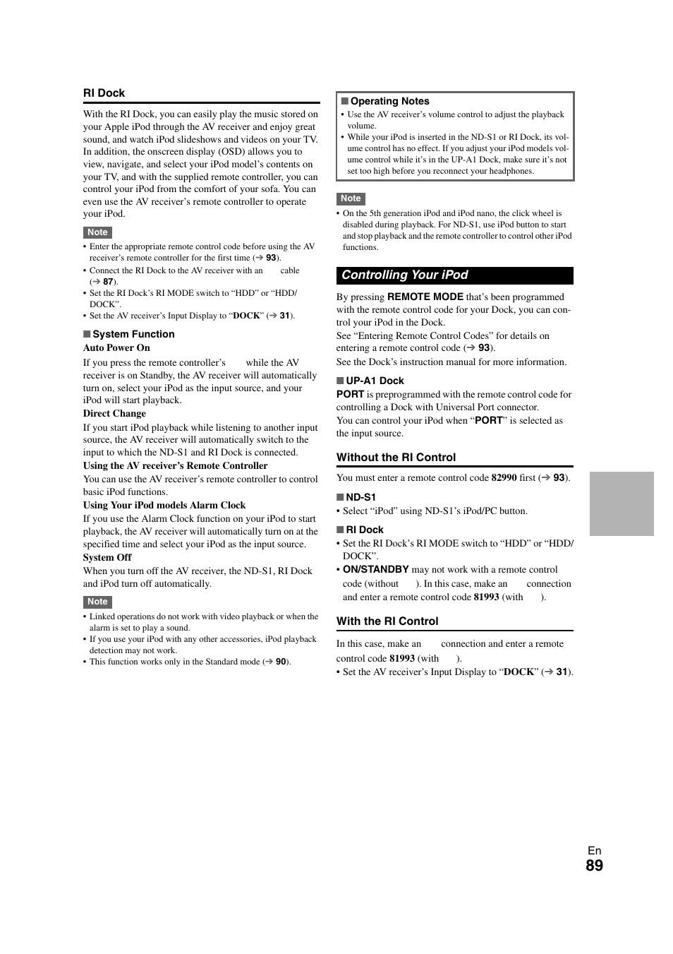 Controlling your ipod | Onkyo TX-NR3008 User Manual | Page 89 / 116