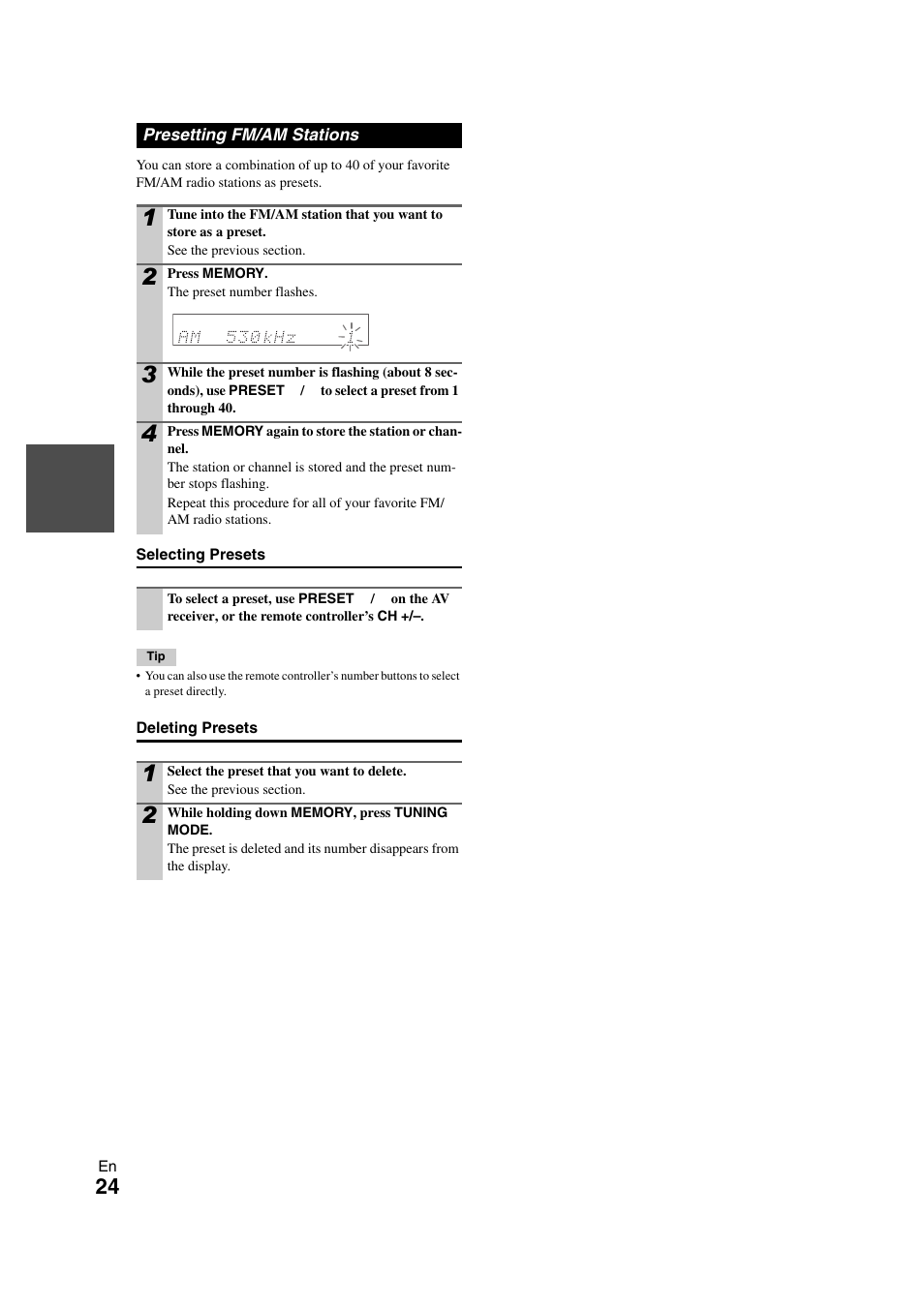 Onkyo AVX-280 User Manual | Page 24 / 56