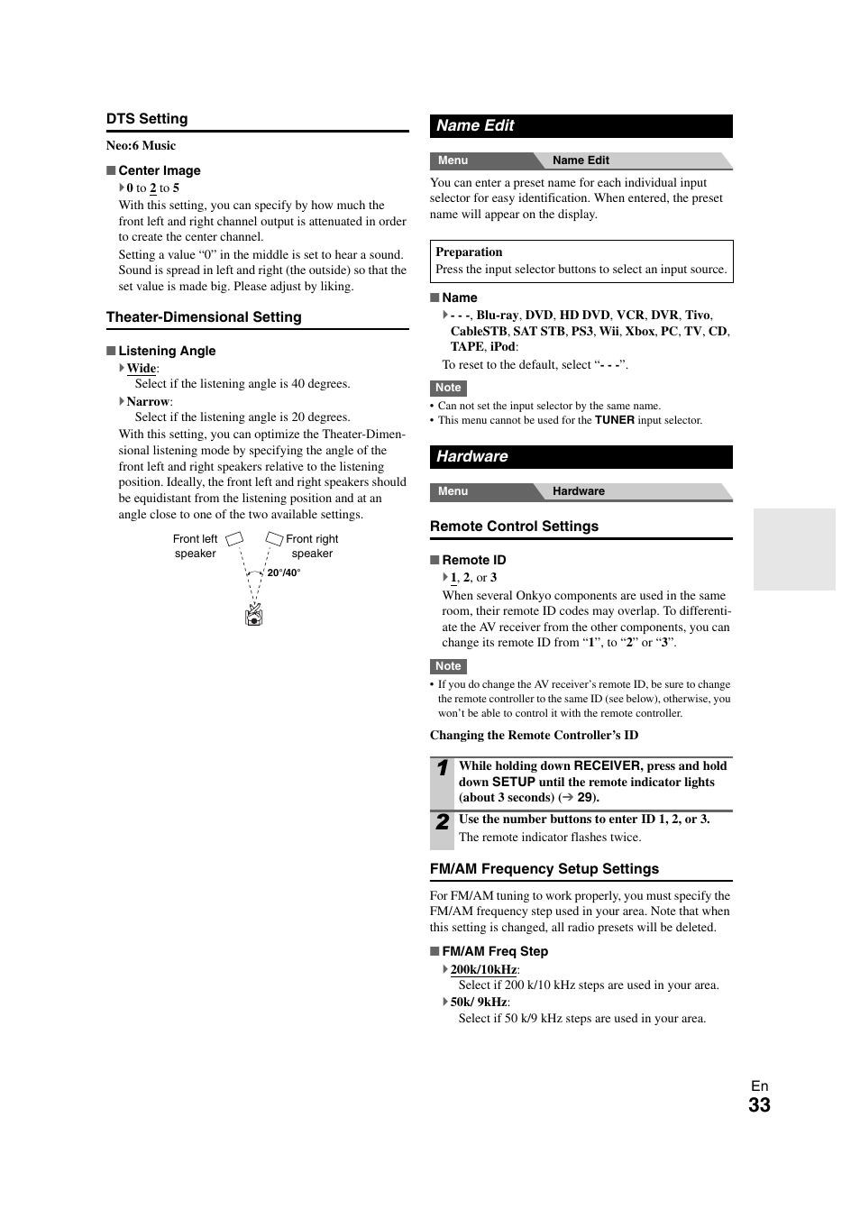 In “name edit | Onkyo AVX-280 User Manual | Page 33 / 56