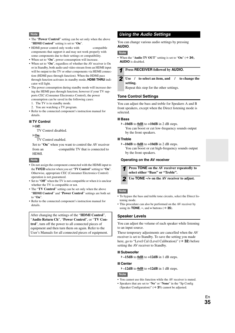 Cator, 35 ) to | Onkyo AVX-280 User Manual | Page 35 / 56