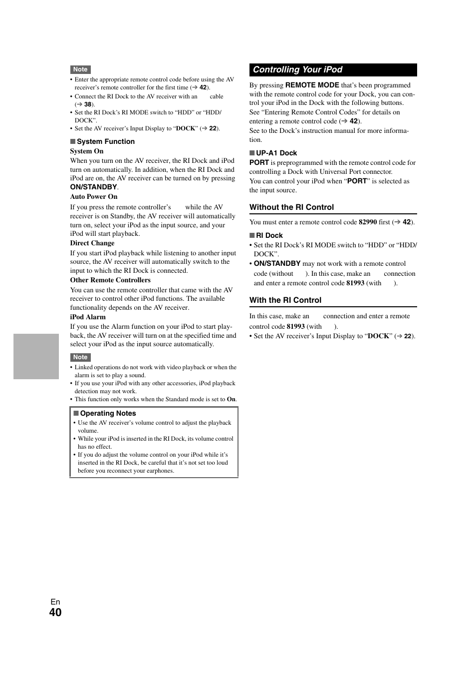 Controlling your ipod | Onkyo AVX-280 User Manual | Page 40 / 56